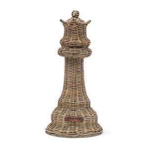 Rustic Rattan Chess King Decoration  / Schach König