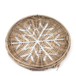 Rustic Rattan Snowflake Mini Tray