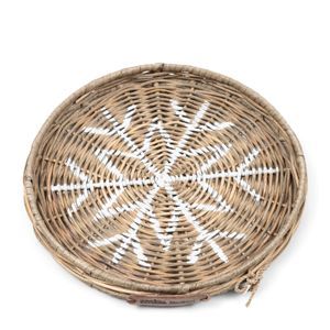 Rustic Rattan Snowflake Mini Tray Rustic Rattan Snowflake Mini Tray