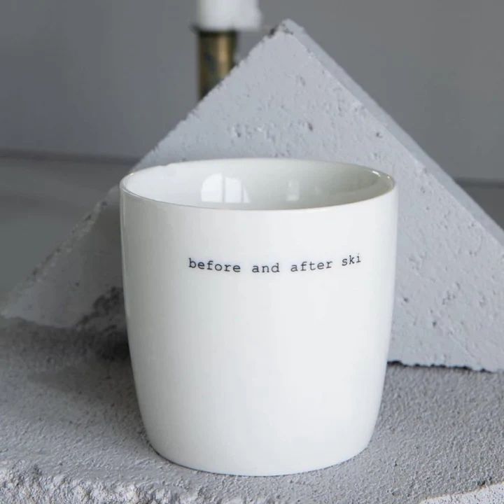 Tasse before and after ski