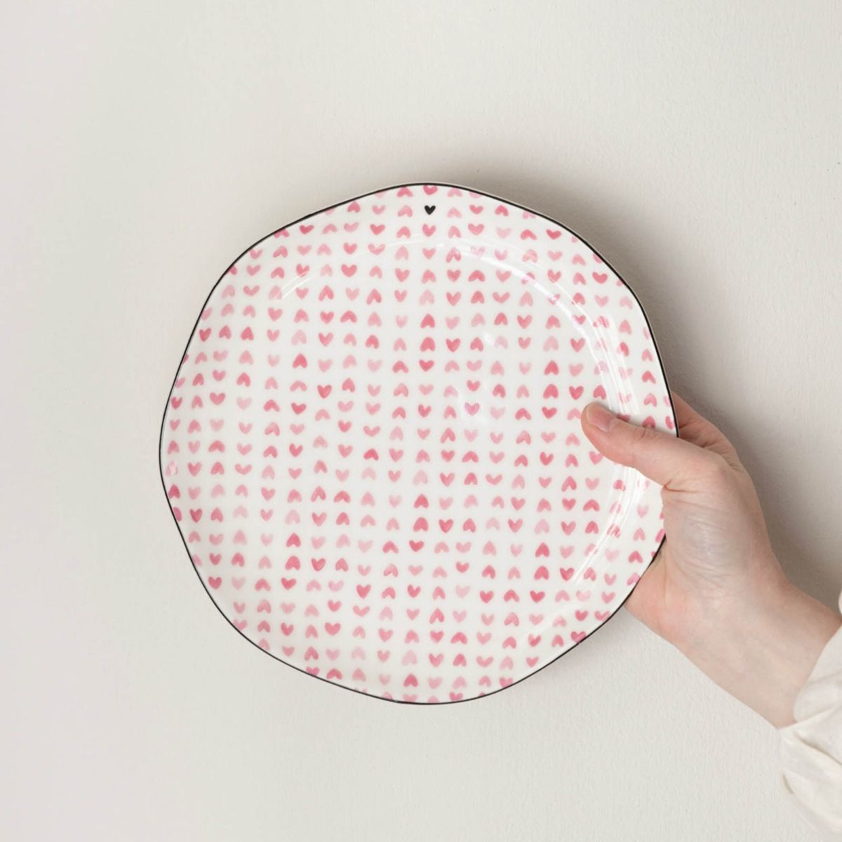 Teller Breakfast white/rose allover hearts