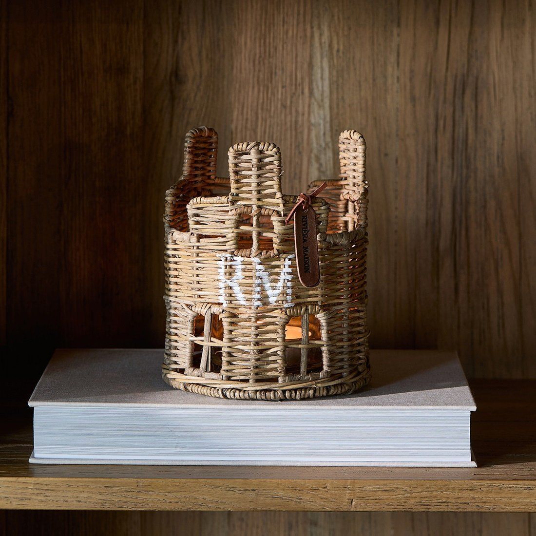 Windlicht Rustic Rattan House Votive RM