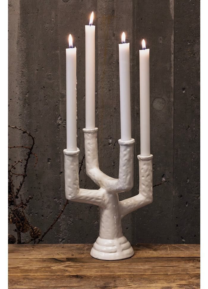 Kerzenhalter 4-arm white