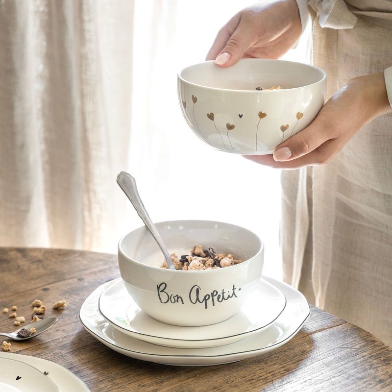 Bowl White/Bon Appetit 14,5x7cm BC Bowl White/Bon Appetit 14,5x7cm BC