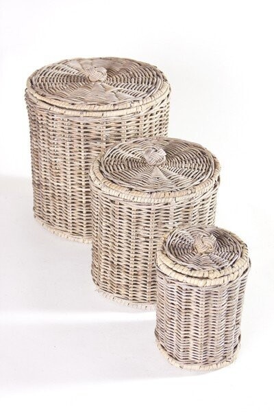 Runde Vorratsdose mit Deckel L/ Rattan Runde Vorratsdose mit Deckel L/ Rattan