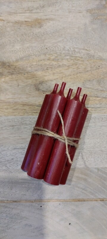 Stabkerze Mini rot / 5 Stück Stabkerze Mini rot / 5 Stück