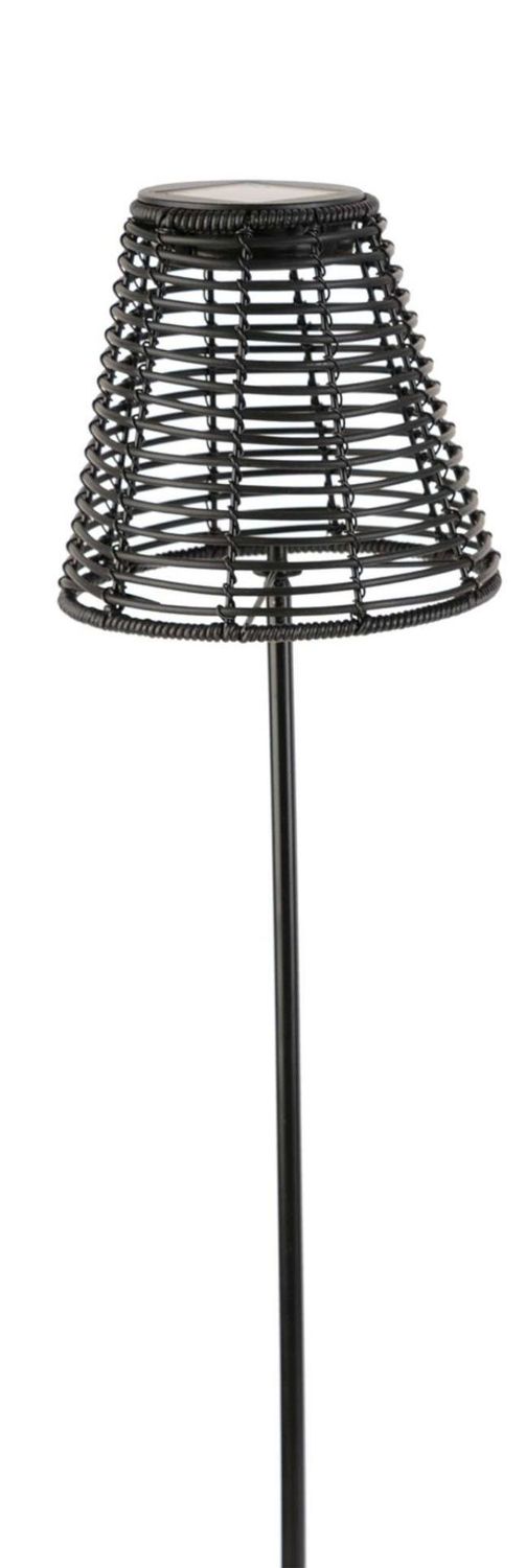Solar-Laterne am Stab (Solar+Nylonbänder) black