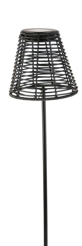 Solar-Laterne am Stab (Solar+Nylonbänder) black