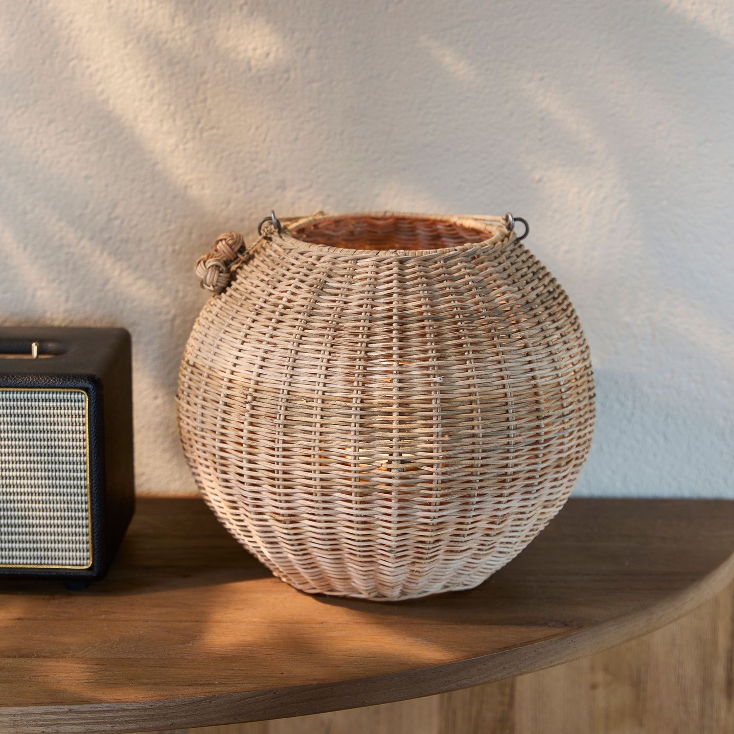 Rustic Rattan Cherchio Lantern / Windlicht
