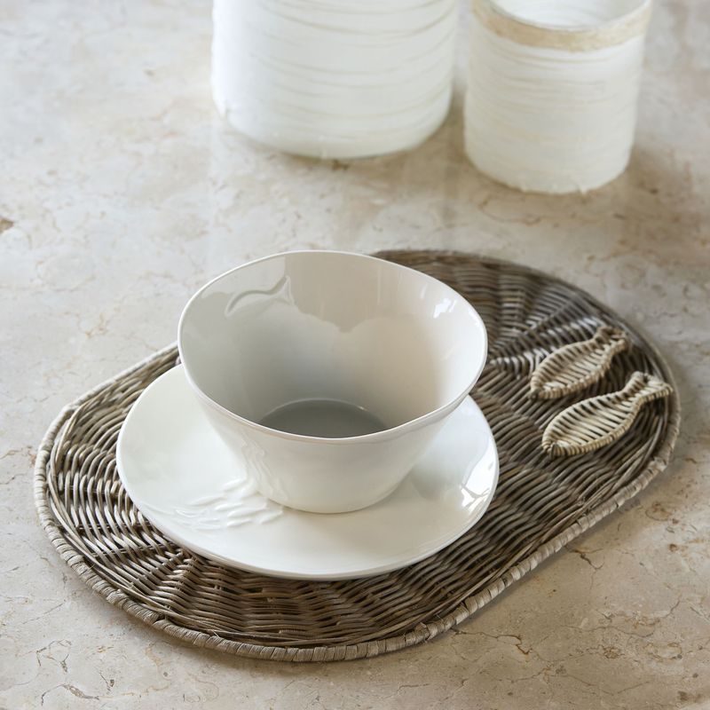 Rustic Rattan Fish Placemat Rustic Rattan Fish Placemat