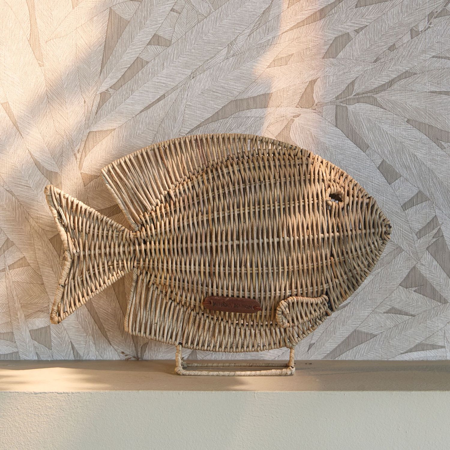 Rustic Rattan Isola Fish Statue