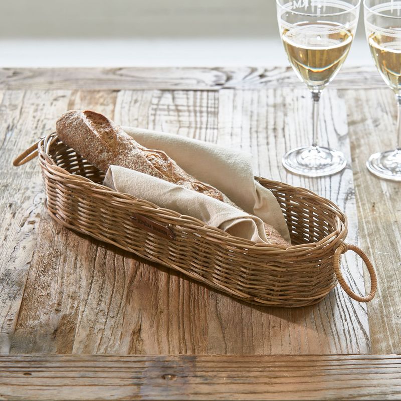 Rustic Rattan Fresh Baquette Basket Rustic Rattan Fresh Baquette Basket