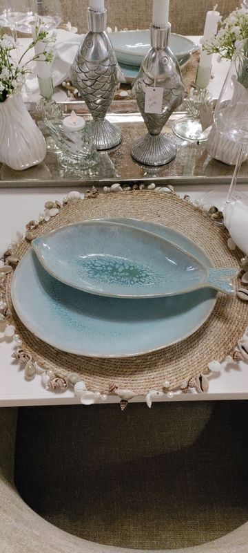 Fischteller blau