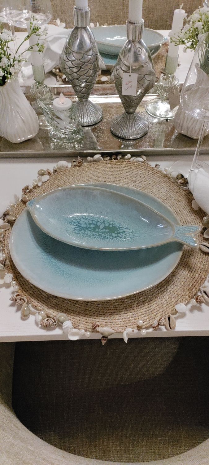 Fischteller blau