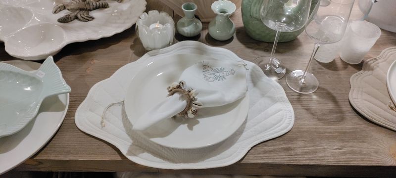 Platzset Nerina, Muschel, Weiß Platzset Nerina, Muschel, Weiß
