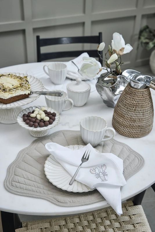 Platzset Nerina, Muschel, leinen Platzset Nerina, Muschel, leinen