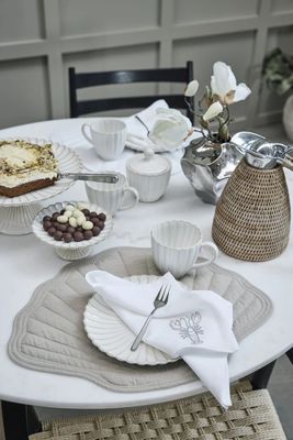 Platzset Nerina, Muschel, leinen Platzset Nerina, Muschel, leinen