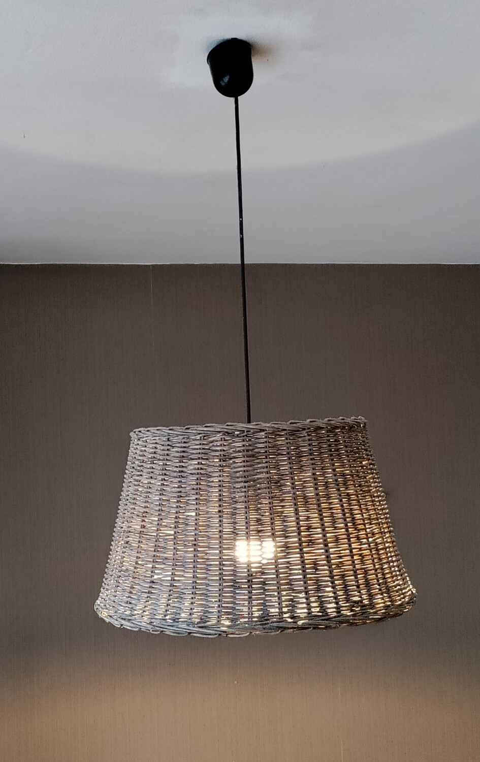 Lampenschirm Rattan  hängend rund