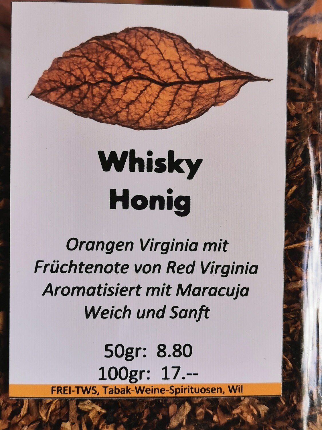 Pfeifentabak Whisky/Honig 100gr