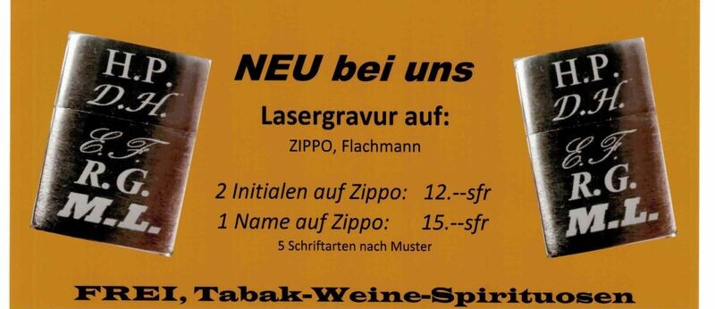 Preis und Termin auf Anfrage.
**********************************
Zippo mit Deiner Wunschgravur
