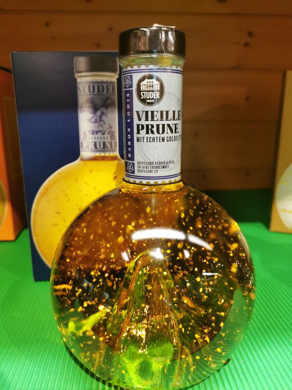 Vieille Prune Studer mit 22ct Gold Flitter