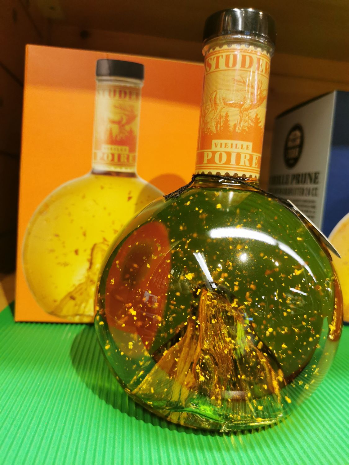 Poire Studer mit 22ct Gold Flitter