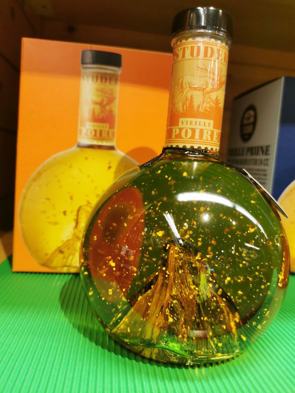 Poire Studer mit 22ct Gold Flitter