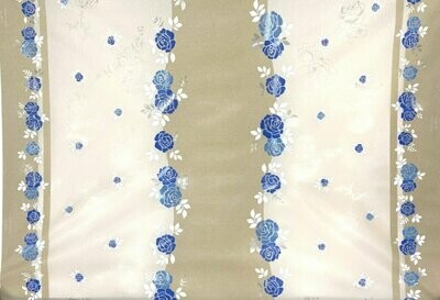 Abwischbare Tischdecke Meterware Blaue Blume