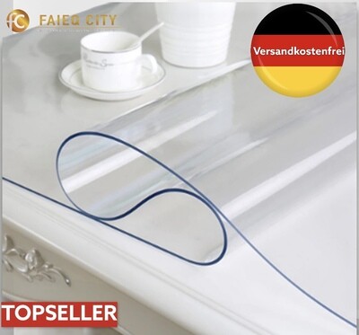 PVC Tischfolie Tischschutz Transparent Glasklar 2mm/ Breite: 100cm