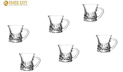 6er-Set Teeglas Gläser Trinkgläser mit Henkel Klein 135ml
