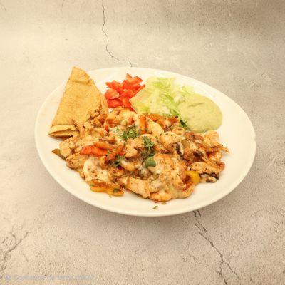 Alambre de pollo y camarones