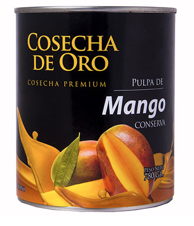 Pulpa de Mango  - Cosecha de oro (Doos x 6 latas cada lata 780 Gram)