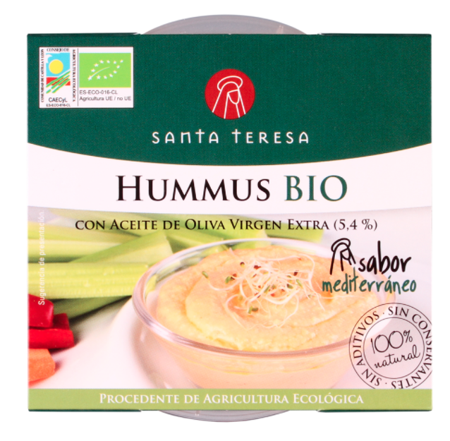 Biologische Hummus  / Doos 12 x  180 Gram.
