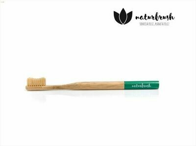 Tandenborstel Naturbrush Biologisch Afbreekbaar Bamboe Groen / doos per 12 stuks