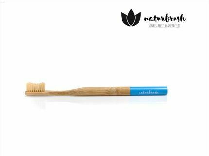 Tandenborstel voor kinderen Naturbrush Biologisch afbreekbaar Bamboe Blauw / doos per 12 stuks