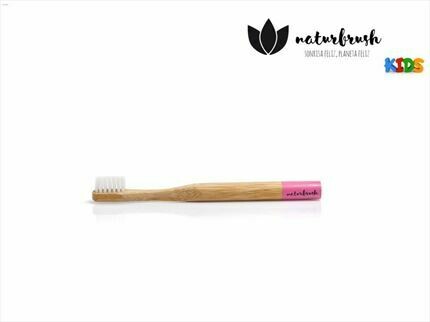 Tandenborstel voor kinderen Naturbrush Biologisch afbreekbaar Bamboe Rose-Pink / doos per 12 stuks