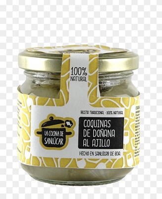 Gastronomische Coquiñas met knoflook  / Pallet met 60 dozen x 6 potten per doos van 375 Gram per pot