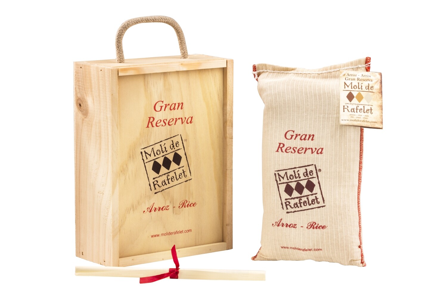 Gastronomische Gran Reserva Rijst in vacuüm in hout doos 1000 Gram
