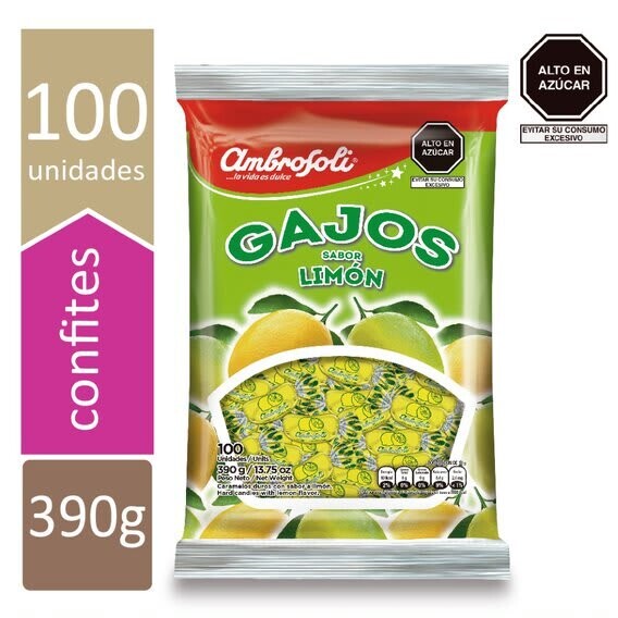 Caramelo de GAJO Limón. 3 Bolsa x 100 Unid c/u