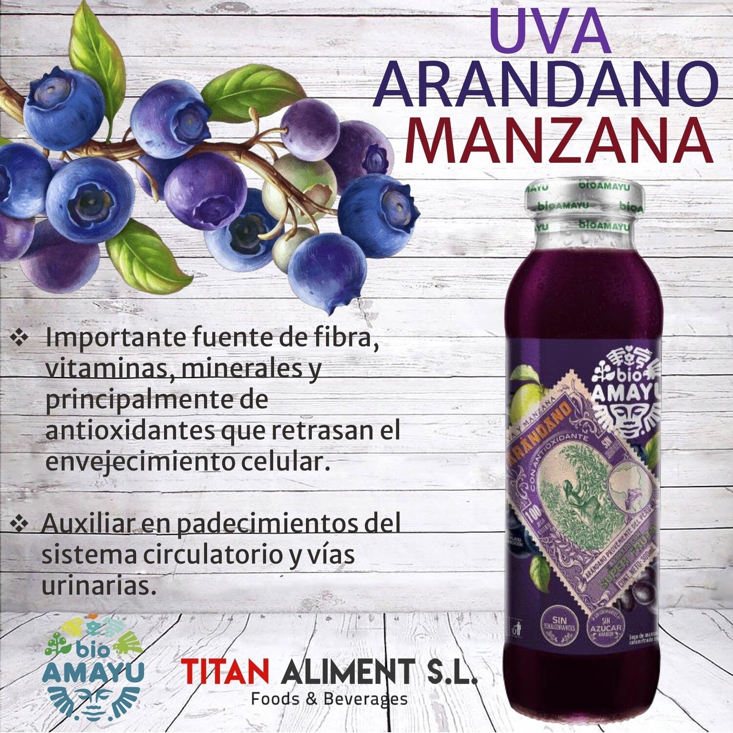 Bio Amayu Arandano 12 x 300 ml