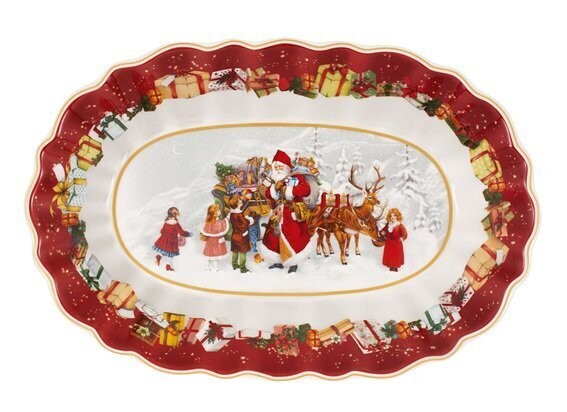 Villeroy &amp; Boch Toy’s Fantasy Ciotola grande ovale babbo Natale e bambini