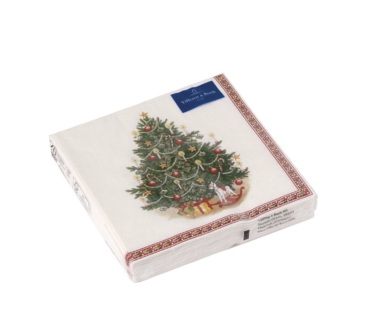 Villeroy &amp; Boch Winter Specials Tovaglioli C albero di Natale 25x25 cm 20pz