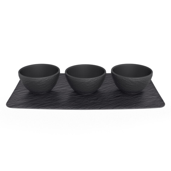 Villeroy &amp; Boch MANUFACTURE ROCK Set Coppetta Dip 4pz