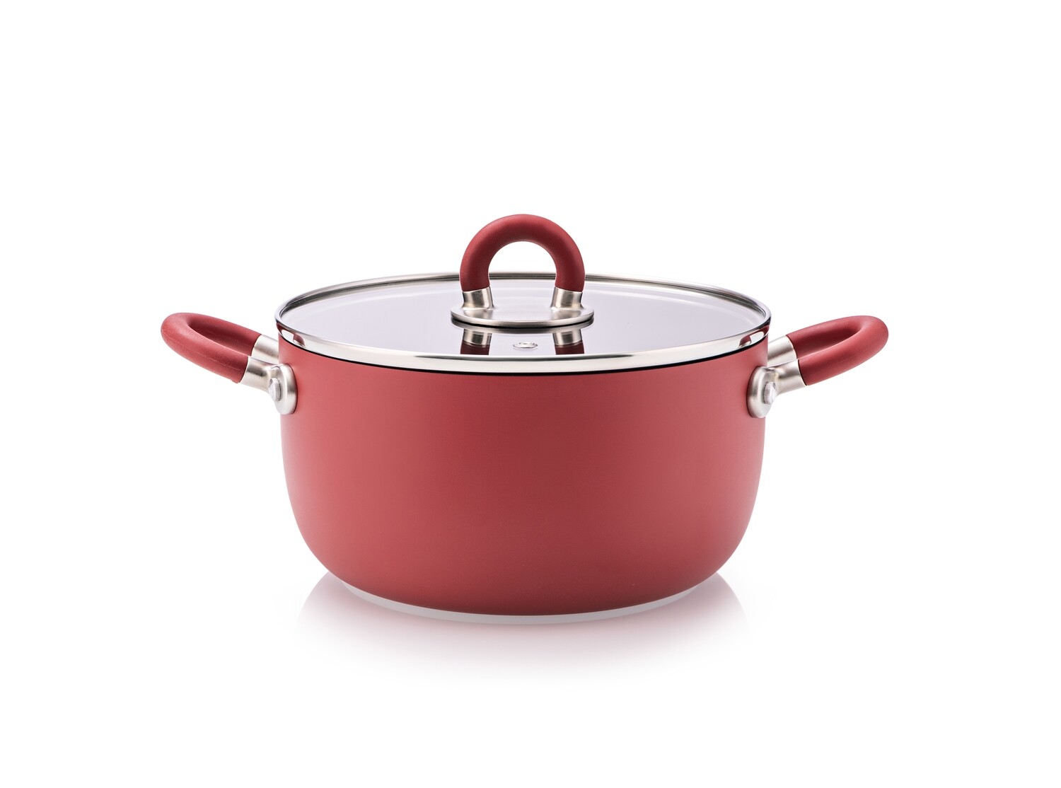 Alessi Sten casseruola 16 cm 2 manici rossa con coperchio