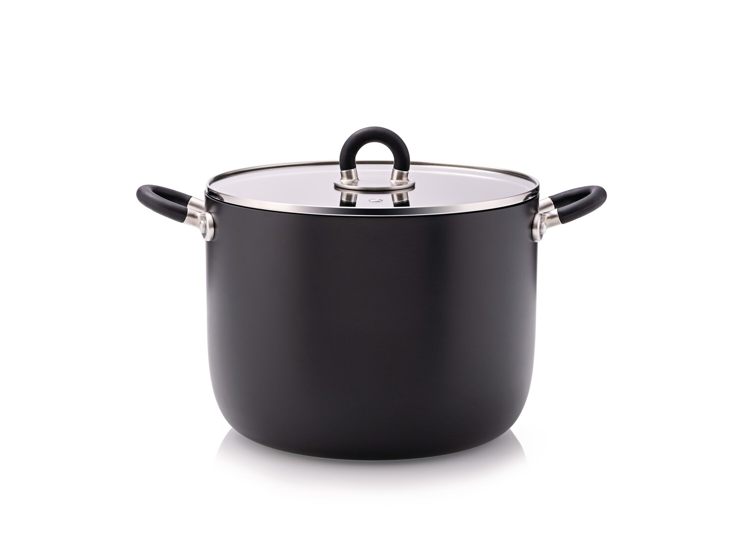 Alessi Sten pentola 20 cm 2 manici nera con coperchio