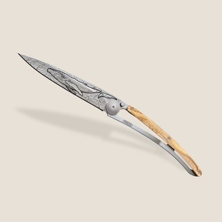 Deejo coltello serramanico con decoro balena