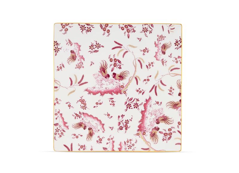Ginori Oro di Doccia Magenta piatto quadrato