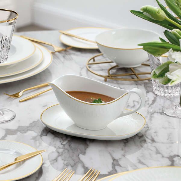 Villeroy&amp;Boch Chateau Septfontaines salsiera con piatto set 2 pz