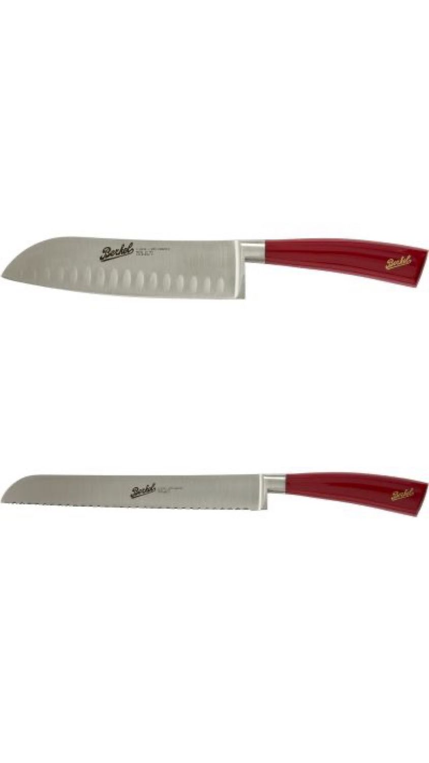 Berkel Elegance Red set coltello pane e santoku