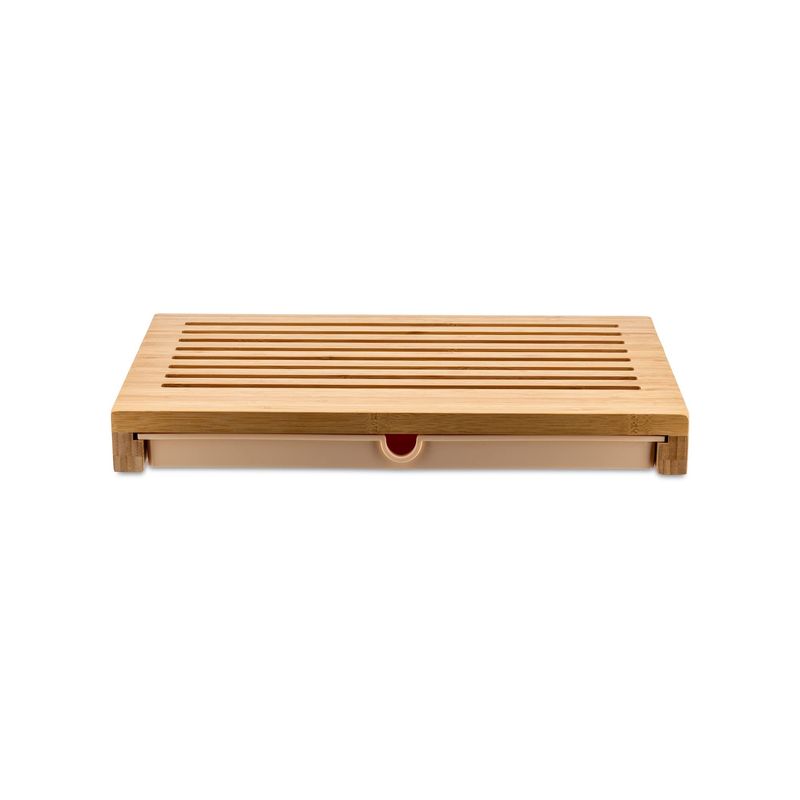 Alessi Sbriciola tagliere in bambu con raccoglitore